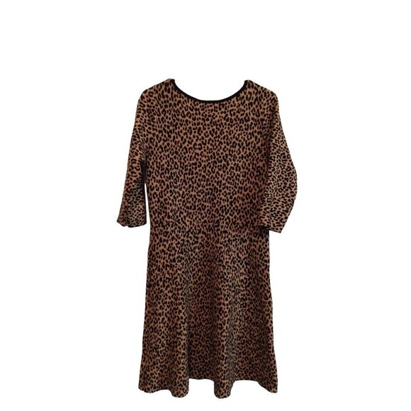 Ann Taylor Dresses & Skirts - Ann Taylor brown and black leopard print‎ knit dress